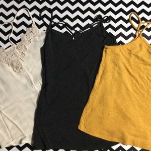 💛 3 Large Tank Tops Asst. Brands
